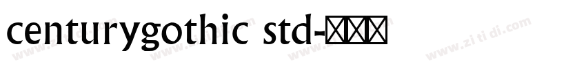 centurygothic std字体转换